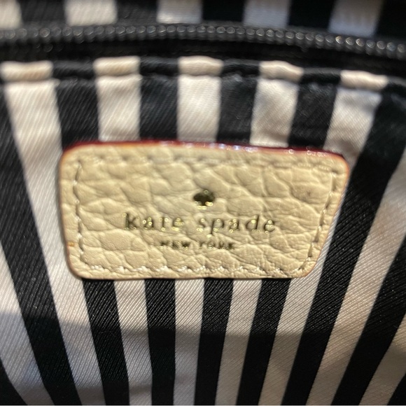 Kate Spade~Southport Avenue Alessa Satchel Leather
Handbag Dune/Black - Picture 6 of 10